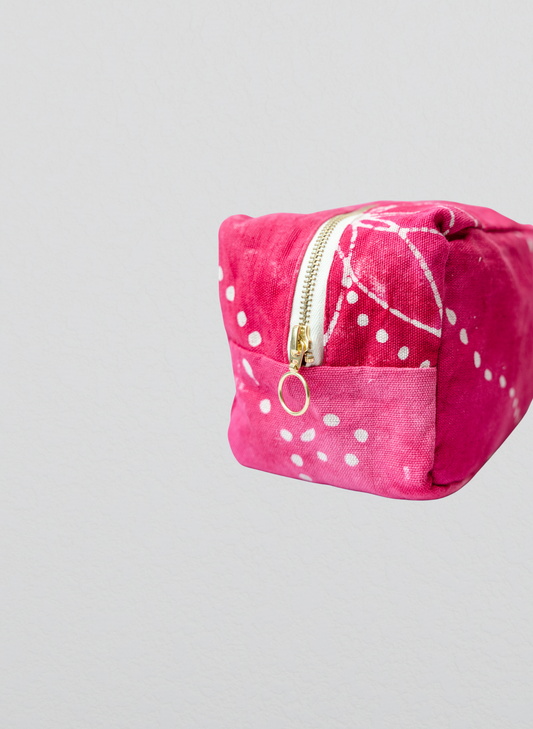 Reza Cosmetic Pouch- Pink