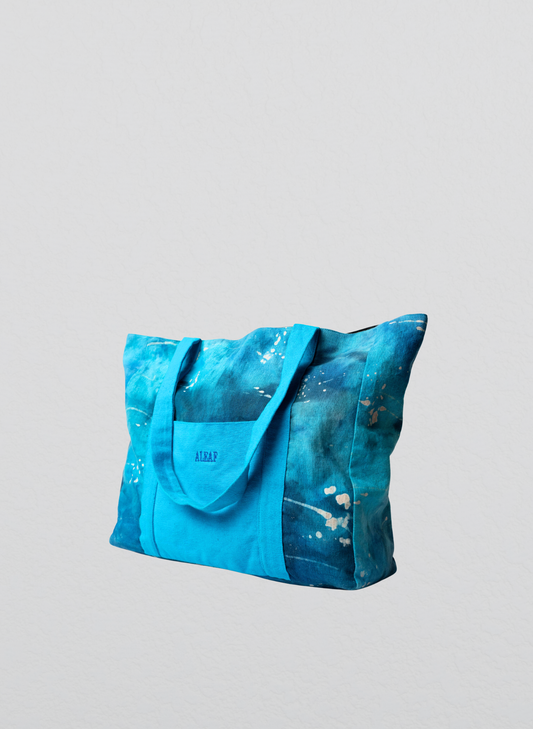 Nahia Tote Bag- Aqua Blue