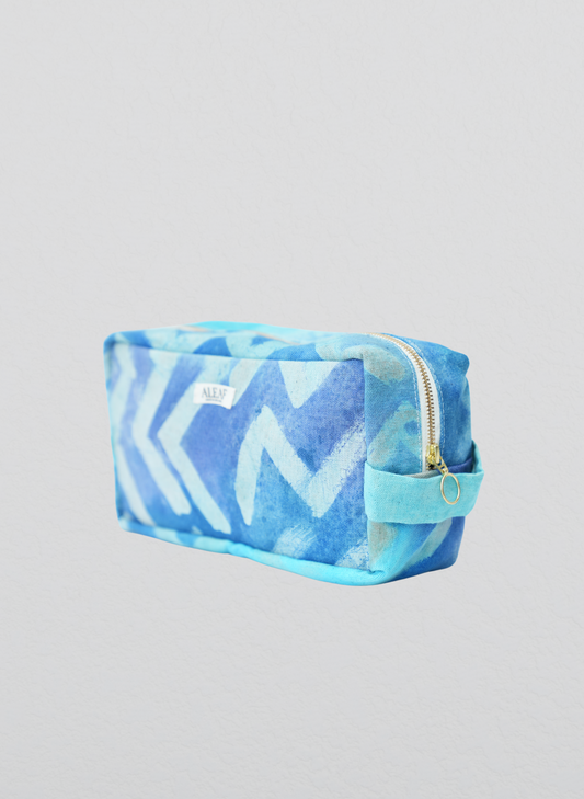 Reza Cosmetic Pouch- Blue