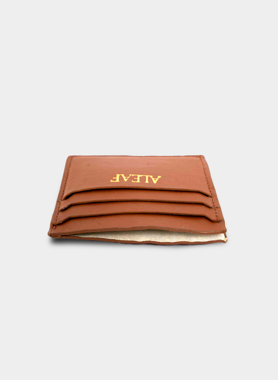 Moss Vegan Leather Cardholder - Brown