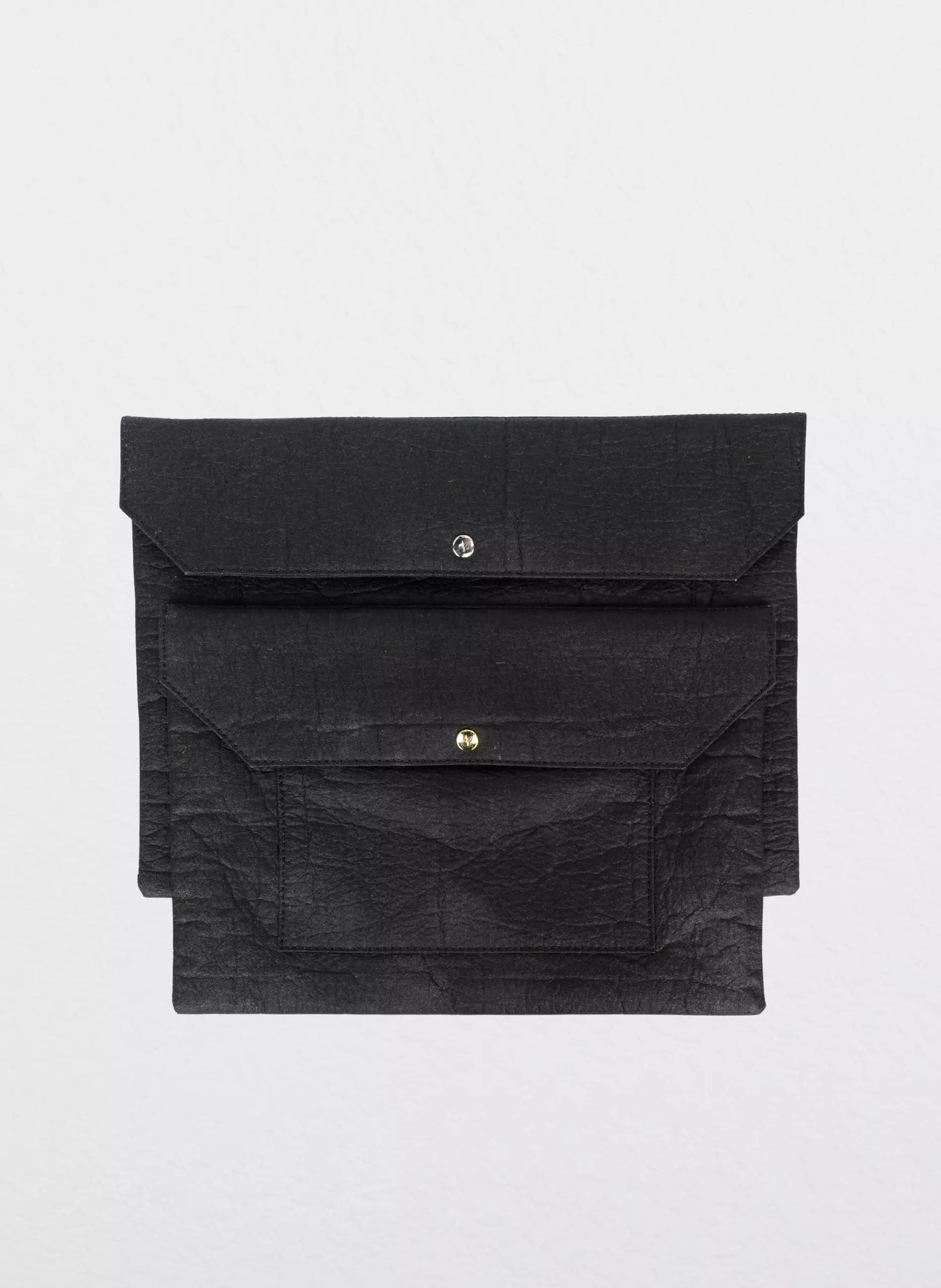 Amor Vegan Leather Laptop Sleeve - Charcoal - Large