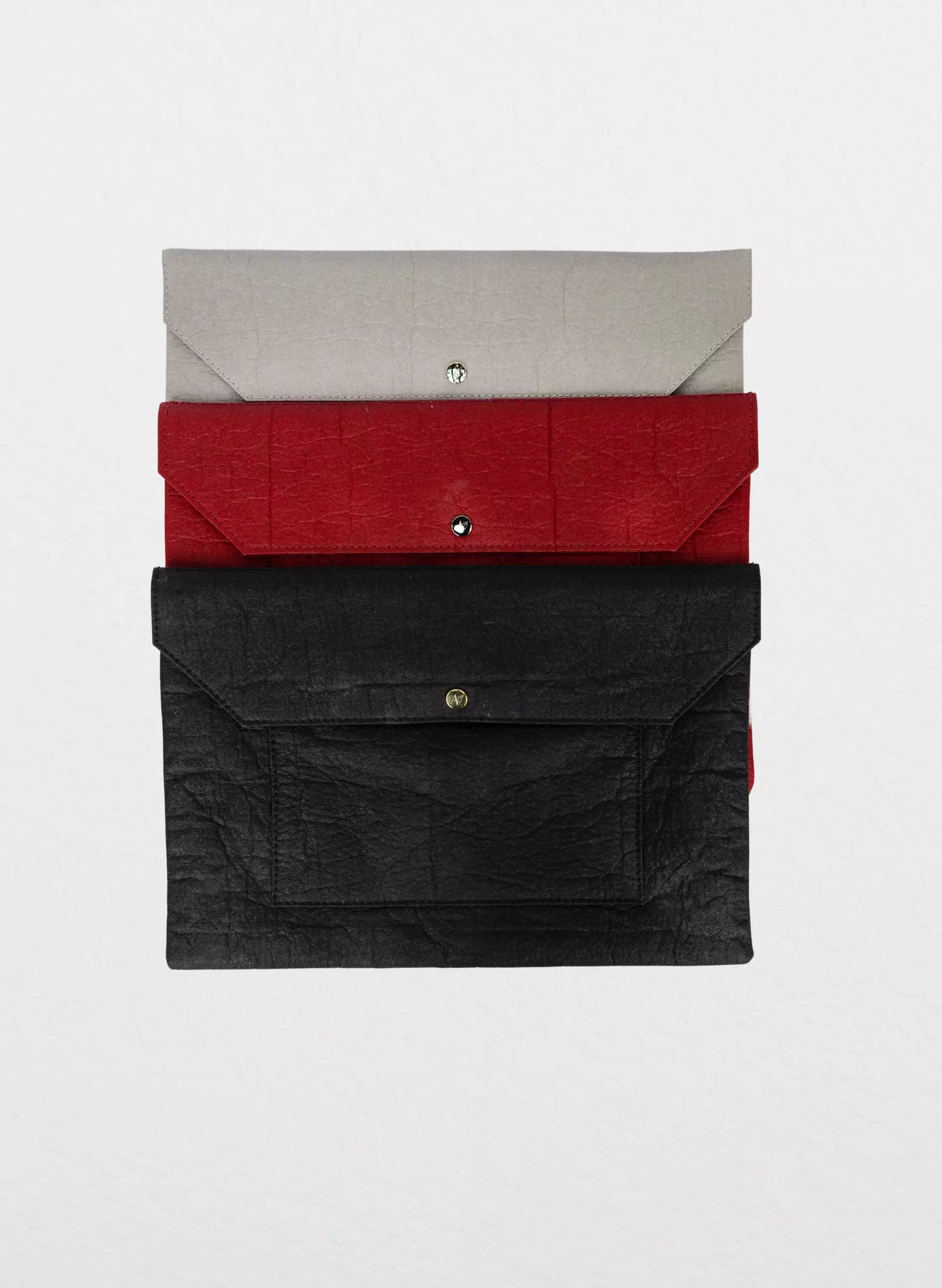 Amor Vegan Leather Laptop Sleeve - Charcoal - Large