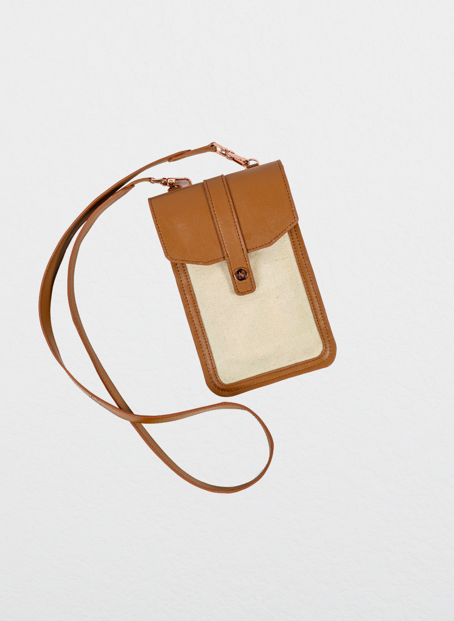 Isra Vegan Leather Crossbody Bag - Tan