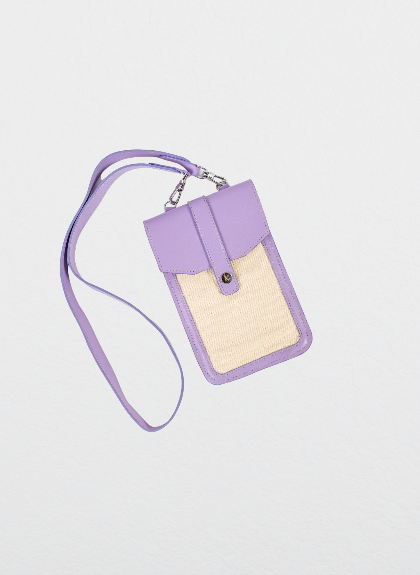 Isra Vegan Leather Crossbody Bag - Lavender