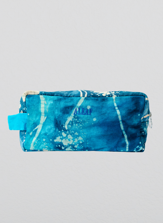Reza Cosmetic Pouch- Aqua Blue