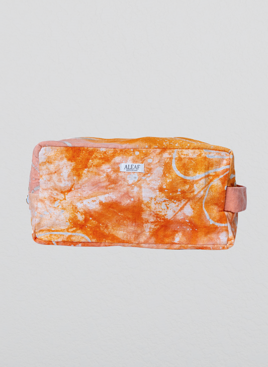 Reza Cosmetic Pouch- Coral