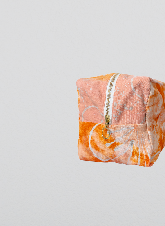 Reza Cosmetic Pouch- Coral