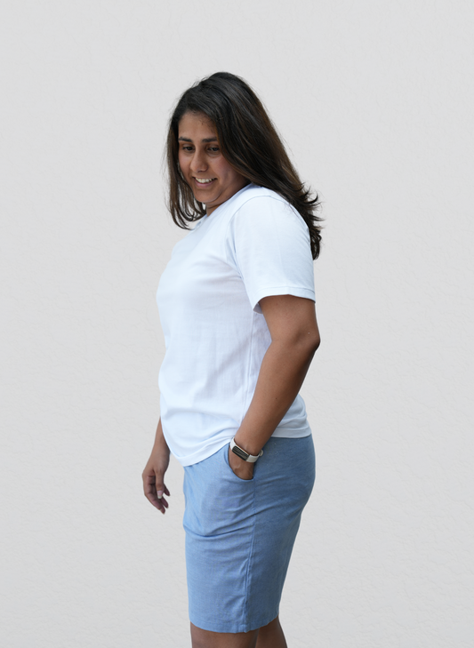 Sana T-Shirt (Crew)- White