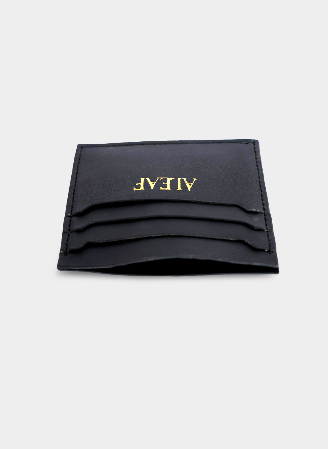 Moss Vegan Leather Cardholder - Black
