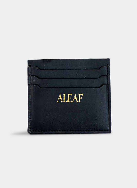 Moss Vegan Leather Cardholder - Black