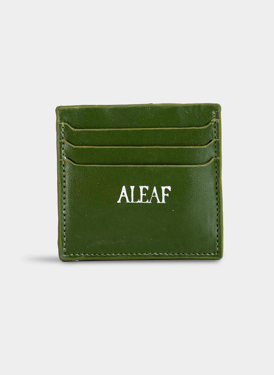 Moss Vegan Leather Cardholder - Green