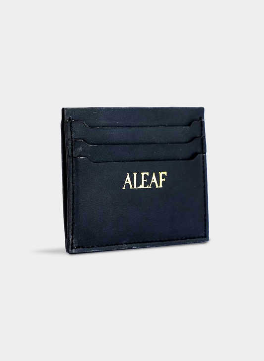 Moss Vegan Leather Cardholder - Black