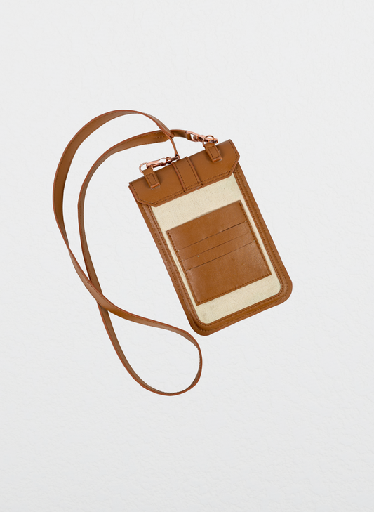 Isra Vegan Leather Crossbody Bag - Tan