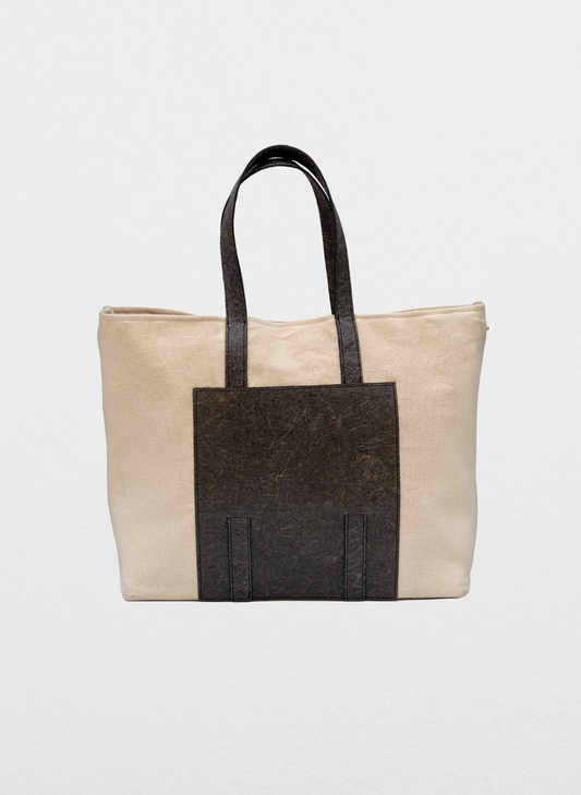 Carli Vegan Tote Bag - Dark Grey